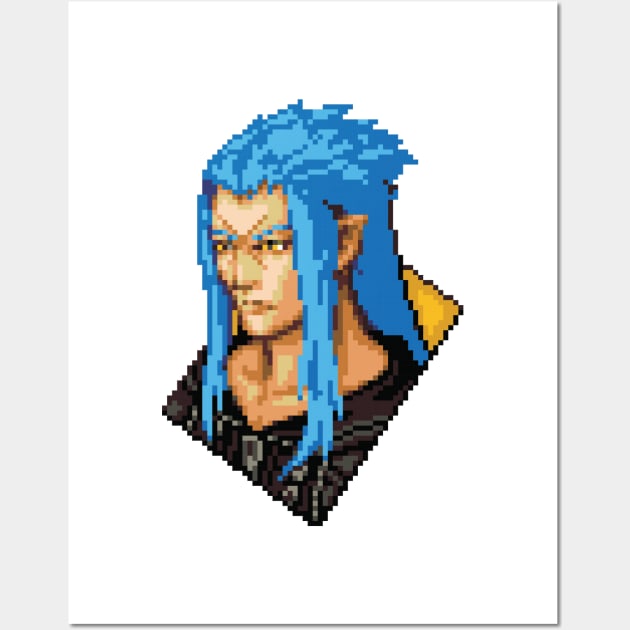 Organization XIII Saix Pixel Art Wall Art by inotyler